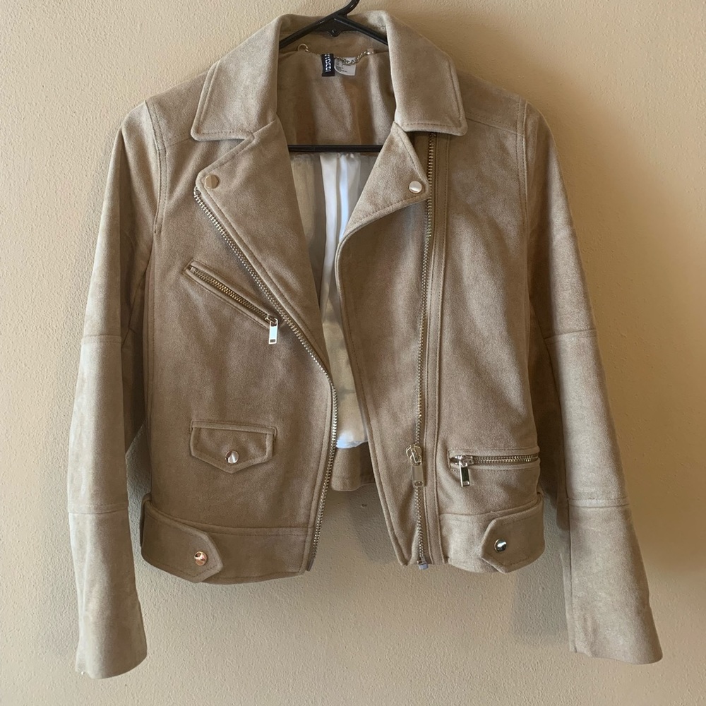 H&M Suede Moto Jacket